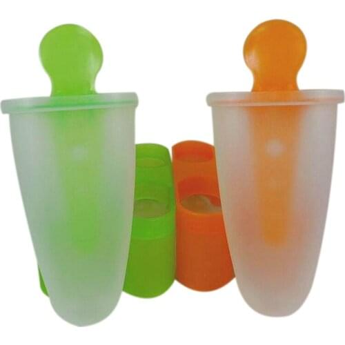 Cute Mould Tray Pan Kitchen Randomly color 4/6/8 Cell Frozen Ice Cube Molds Popsicle Maker DIY Ice Cream Tools Cooking tools FBE