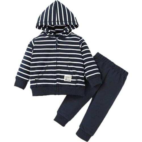 Fashion Baby Clothes Girl Sets Spring Infant Boys Clothing Set Cotton Long Sleeve Hooded Tops+Pants Newborn Clothing 3-24 Months