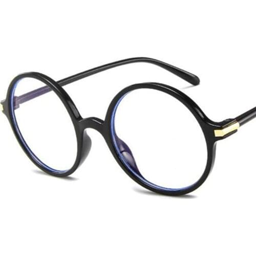 Fashion Anti-Blue Glasses Women Optical Eyewear Transparent Simplicity Eyeglasses Round Frame Anti-UV Spectacles