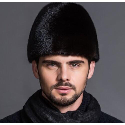 MingJieBiHuo new arrival fashion Comfortable Warm hat imitation fur mens winter hat male gentleman hat