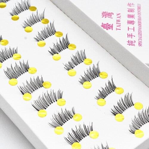 10Pair Makeup Half False Eyelashes Mini Accent Corner Eye Lashes Handmade Winged