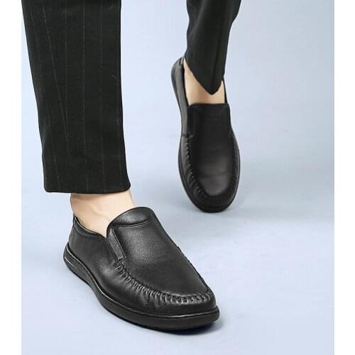 2020 for new masculino cuero casual zapatos sapato para hot causal men hombre de fashion black shoes flat sapatos spring Mens