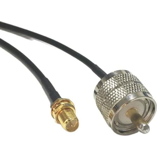 New Modem Coaxial Cable UHF Male Plug Switch RP-SMA Female Jack nut Connector RG174 Cable Pigtail 20CM 8" Adapter RF Jumper