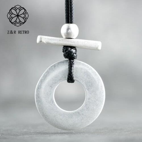 Handmade Necklaces&Pendants Rope Chain Round Necklace Big Women Accessories Trendy Jewelry Long Suspension Decoration Wholesale