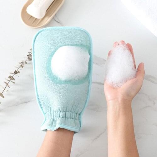 1pcs Exfoliating Glove Mitt Mitten Bath Sponge Scrubber Skin Clean Remove Invigorate Dead Side Double Deep Your Skin I8L2