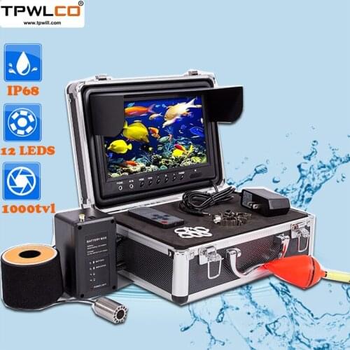 DVR Underwater LCD Video Camera 9inch Color Screen 15m Cable 1000TVL Fish Finder Waterproof Fishing Ice Camera System