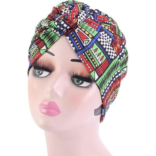 Coloring Hair Caps For Sleeping Swirl Flower Headscarf Hat Ethnic Styling Hedging Cotton Turban Bonnet Knotted Retro Fashion
