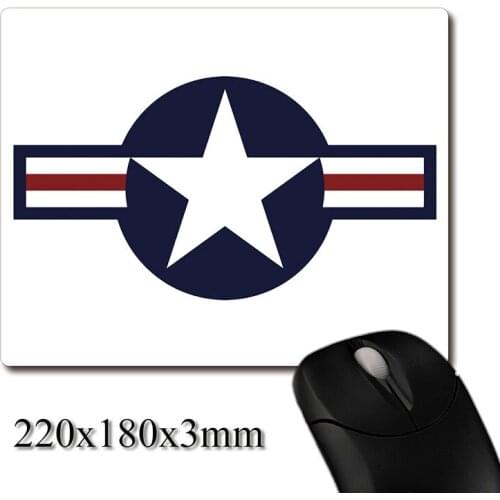 United States Air Force logo printed Heavy weaving anti-slip rubber pad office mouse pad Coaster Party favor gifts 220x180x3mm