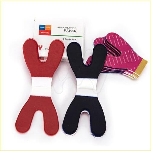 6 Books Dental Articulating Paper Red/Blue Thick Strips Dental Equipment