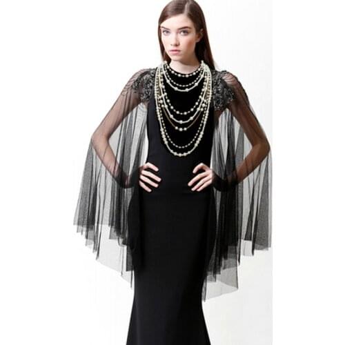 UDDEIN African Beads Jewelry Sets Multi Layer Simulated Pearl Necklace & Pendant Handmade Statement Bride Wedding Accessories