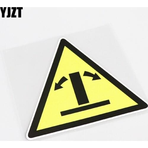 YJZT 15CM*13.2CM High-quality Warning Mark Watch Out For Landslides Decal PVC Car Sticker 13-0867