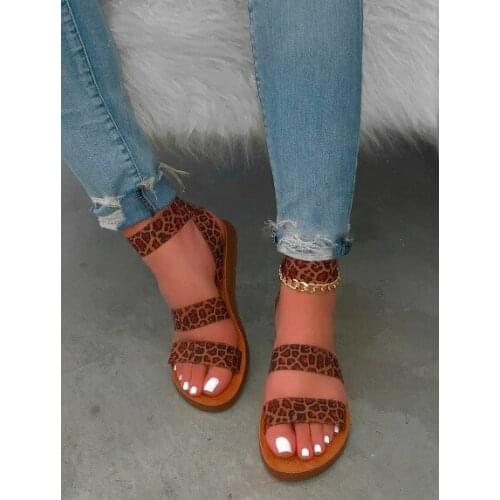 Women Leopard Print shoes slides