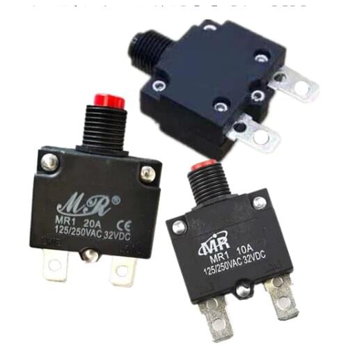 1PC AC 125/250V 10A Circuit Breaker Thermal Overload Protector 3A,4A,5A,6A,7A,7.5A ,8A,10A,15A,18A,20A,25A,30A Switch CZYC