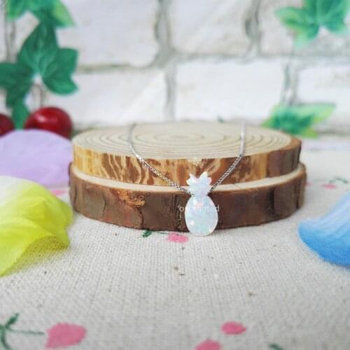 1pc/lot OP17 Whtie Pineapple Opal 7.1x14mm Pineapple Opal Synthetic Fruit Pineapple Opal Ananas Tropical Opal Necklace for gift