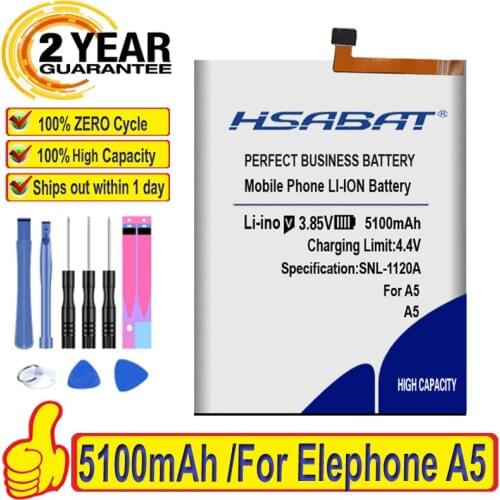 100% Original HSABAT 4600mAh Battery For Elephone A5