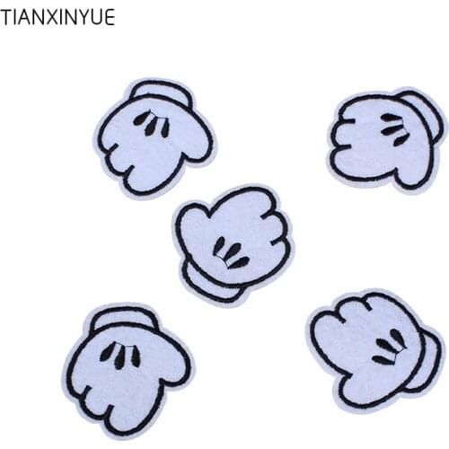 TIANXINYUE 20 pcs hand Patches Iron On DIY Embroidered Appliques Sewing On For Clothing fabric Bags cartoon patch