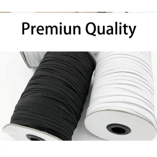 200Yard/Roll Wide Elastic Ribbon Spool Elastic Cord Sewing Band Flat Knitting Stretch Rope