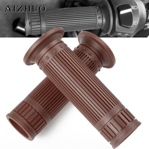 25MM 28MM Handle Retro Rubber Motorcycle Bike Vintage Handlebar Coke Bottle Hand Grip For Truimph CG125 CB400 Cafe Custom
