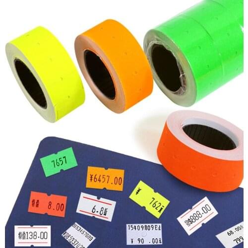 400pcs/ Roll Colorful Adhesive Price Label Paper Tag Mark Sticker For MX-5500 Tag Gun Labeller Price Stickers 5 Colors