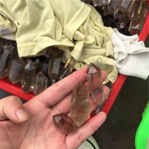 5kg Natural Healing Wands Double Terminated Smoky Quartz Crystal Point