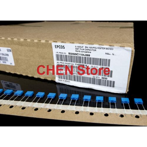 50PCS Brazil EPCOS B32529 0.01UF 1NF 1N5 1N8 2N2 3N3 4N7 6N8 22NF 27NF 33NF 39NF 47NF 56NF 68NF 82NF 100V 5% blue film capacitor