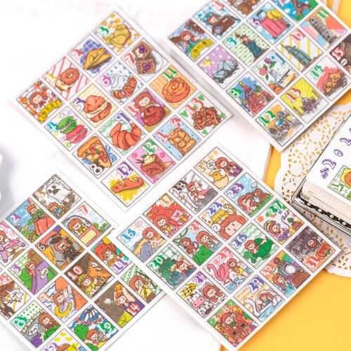 6 pcs/pack Fairy tale town series Journal Decorative Stickers Scrapbooking Stick Label Diary Stationery Album Girl cake Stickers