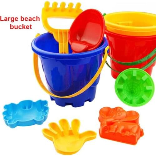 7Pcs Baby Beach Toys Bucket Shovels Rake Children Party Play House Sand Toys Summer Beach Toys Outdoor Games Birthday Gifts
