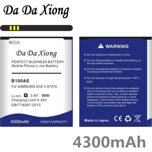 Da Da Xiong 4300mAh B100AE Battery for Samsung Galaxy Ace 3 S7270 S7272 S7898 S7562C S7568i i699i s7262