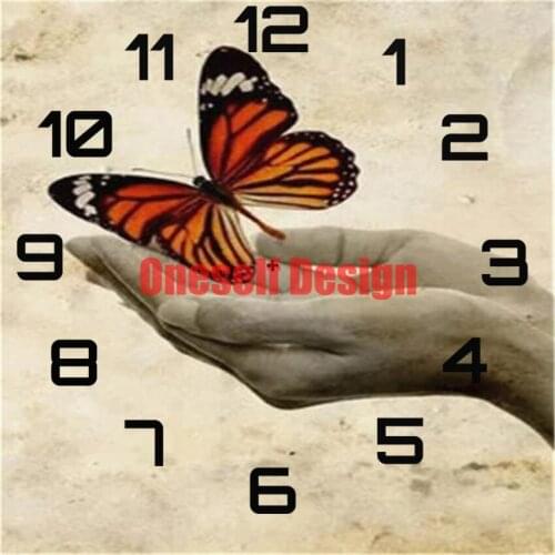 Diamond painting full clock butterfly diamond embroidery full set clock diy frame Christmas gifts diamond mosaic sale diamond