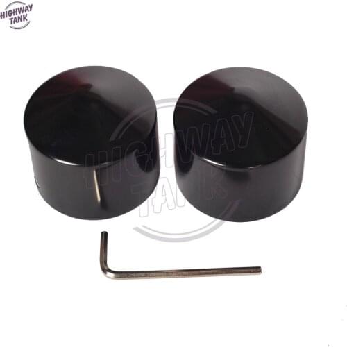 Black Motorcycle Front Axle Nut Cover Bolt case for Harley Touring Softail Road King Glide Dyna