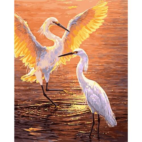 Digital oil painting diy early education hand-painted decoration traditional animals can be customized 40*50 decorative painting