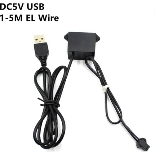 DC5V USB Power Supply Adapter Driver Controller Inverter For 1-5M El Wire Electroluminescent Light,DC To AC