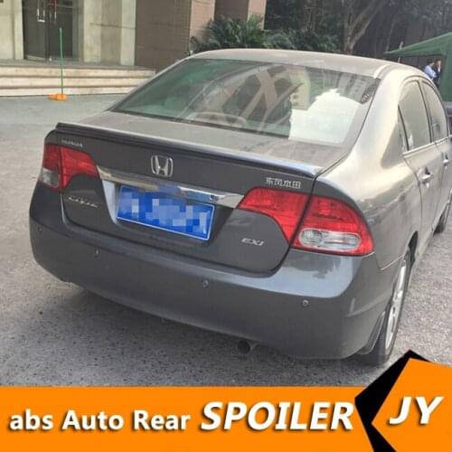 For HONDA Civic Spoiler 2006-2011 civic spoiler High Quality ABS Material Car Rear Wing Primer Color Rear Spoiler