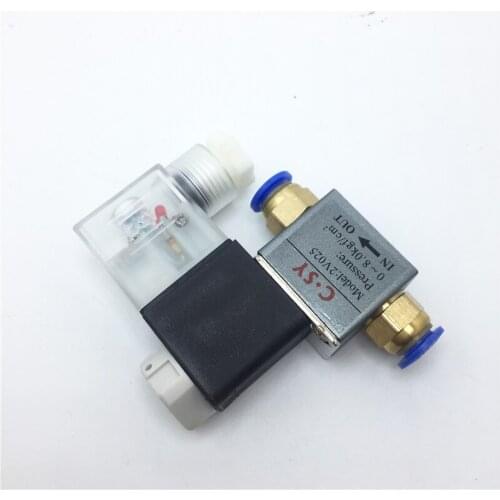 Electric Solenoid Valve 2 Position 2 Port Air Magnetic Valve With Hose Connection 6mm 8mm 10mm Value Fittings Mufflers