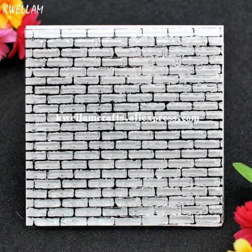 Brick Wall Background Scrapbook DIY photo cards rubber stamp clear stamp transparent stamp 10x10cm KW7122207
