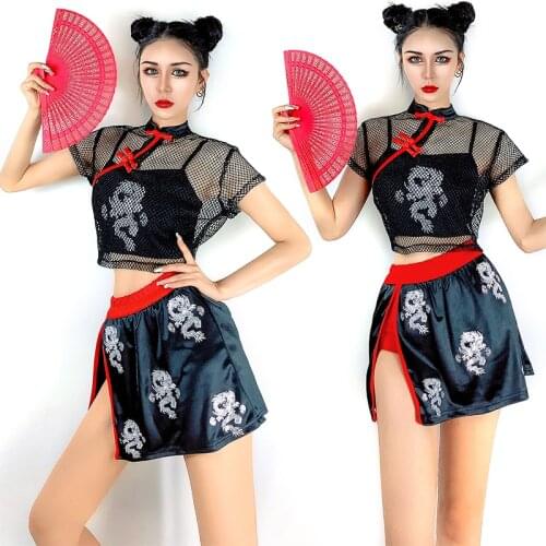 Jazz Dance Performance Stage Costume For Women Adult Female Chinese Style Modern Daning Clothing Nightclub Gogo Dancewear YS2029