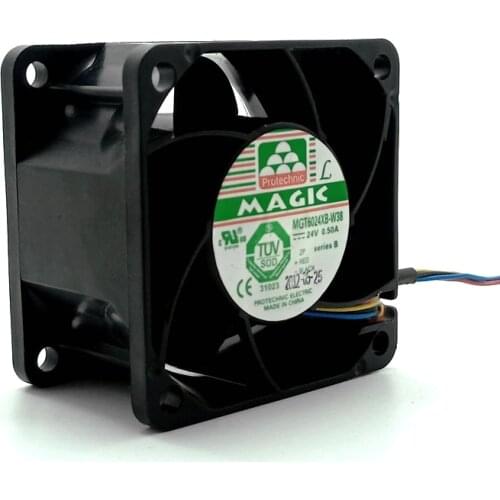 MGT6024XB-W38 Cooling Fan 60mm 6038 24V 4-Pin PWM Temperature Control Frequency Converter Cooling Fan