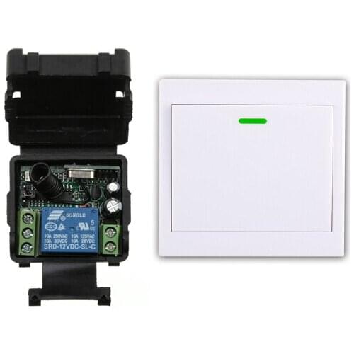 DC 12 v 1CH mini wireless remote control switch 1 piece 35MM*32MM*17MM receiver& 1 piece transmitter wall switch