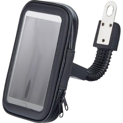 Motorcycle Telephone Holder Support Moto Bicycle Rear View Mirror Stand Mount Waterproof Scooter Motorbike Phone Bag for Samsung