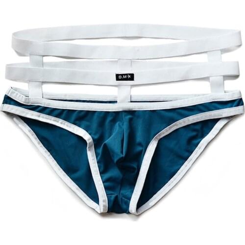 Mans underwear gay quick dry cuecas masculinas bandage ropa interior hombre low-rise sexy underpants men lingerie briefs