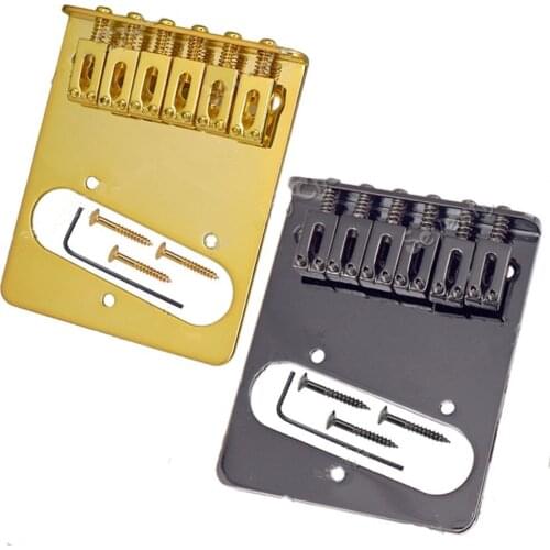A set of Golden black six strings Electric Guitar Bridge 85.5mm guitar parts accessories