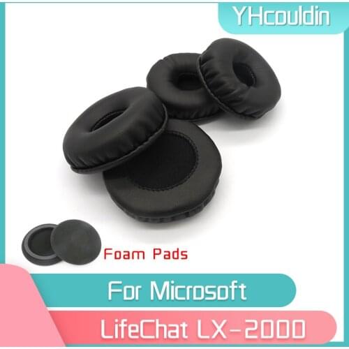 YHcouldin Earpads For Microsoft LifeChat LX-2000 LX2000 Headphone Accessaries Replacement Wrinkled Leather