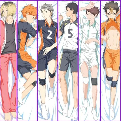 Anime Haikyu Shoyo Hinata Dakimakura Hugging Body Pillow Case Male Character Tobio Kageyama Throw Pillow Cover Home Bedding