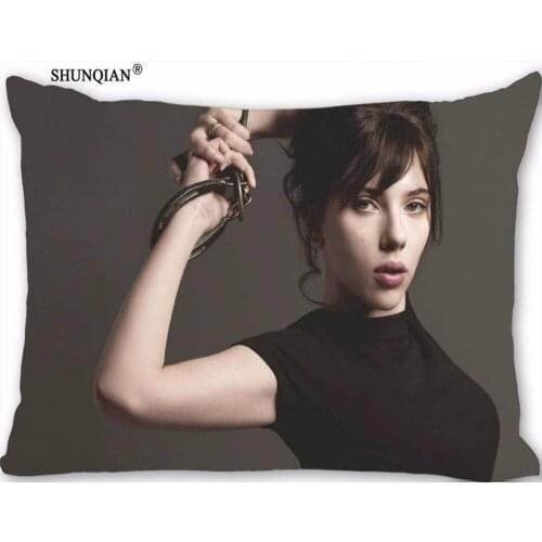 New Custom Scarlett Johansson Pillowcase Zippered Rectangle Pillow Cover Cases Size 45X35cm,40x60cm,45X75cm,50X75cm(Two sides)
