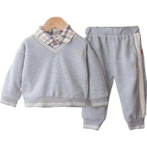 New Children Clothes Spring Autumn Baby Clothing Boys Cotton T-Shirt Shirt Pants 3Pcs/Set Toddler Casual Costume Kids Tracksuits