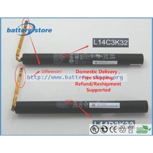 Genuine battery L14D3K32 for LENOVO Yoga Tablet 2 Pro 1380F , LENOVO Yoga Tablet 2 Pro 1380L 3.75V, 9600mAh, 36W