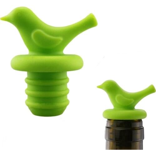 Food Grade Bird Silicone Wine Bottle Stoppers