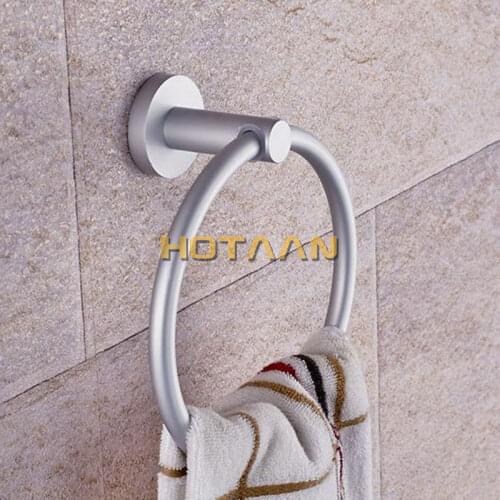 Portable Towel Racks Round Aluminium Towel Holder Rings Wall Mounted Bathroom Accessories Anti-Rust Towel Racks YT-12191