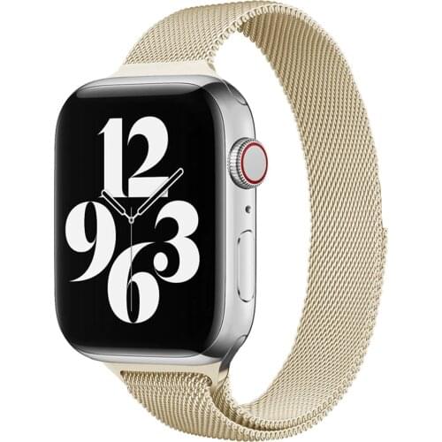 14mm Multicolor Stainless Steel Loop Band for Apple Watch 40/44MM 38MM 42MM Metal Bracelet Strap Watchbands for iWatch Series