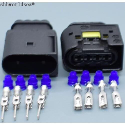 Shhworldsea 4pin 3.5mm female male housing plug wire harness connectors 1JBJ21 9441491 for BMW benz 2E0905229